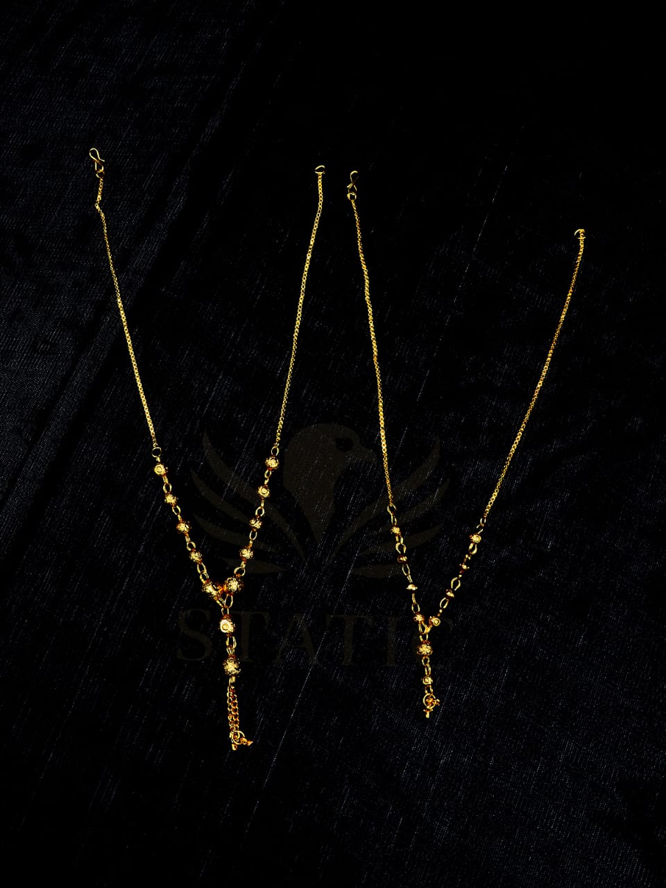 Embossed Royal Gold Bead Haar