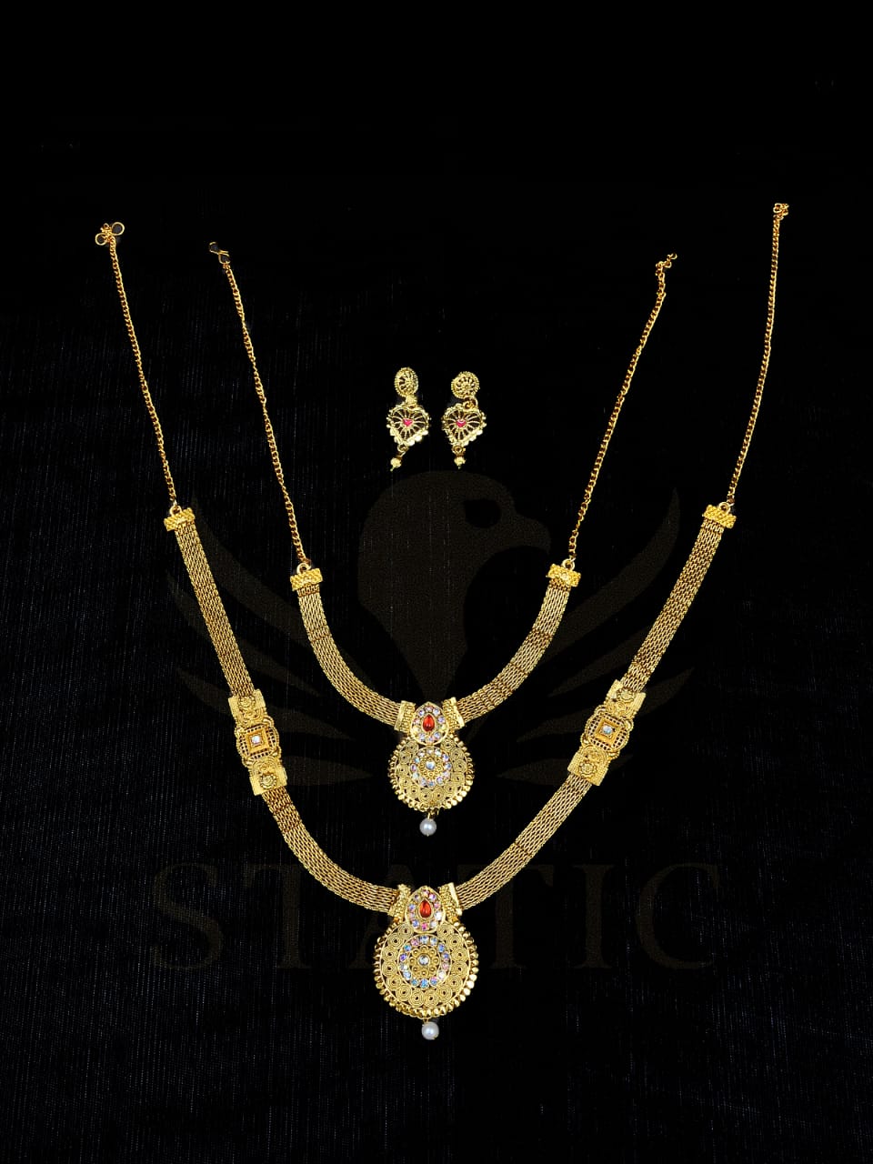 Royal Coin Medallion Necklace Set