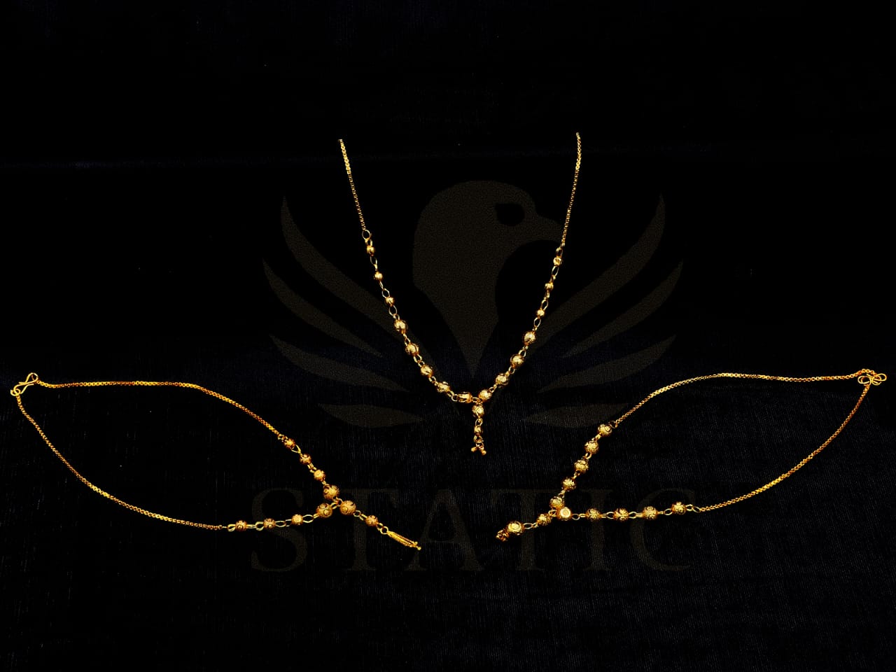 Intricate Beaded Pooja Garland Pair